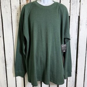 Canyon Guide Outfitters Mens XL Green Thermal Long Sleeve Shirt Relax Fit Casual
